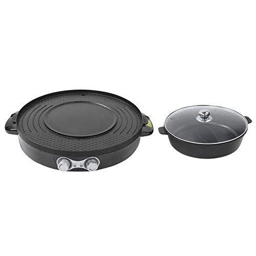 Cerlingwee Barbecue Grill, Household Hot Pot, for Kitchen Home Black(British Flag Type)