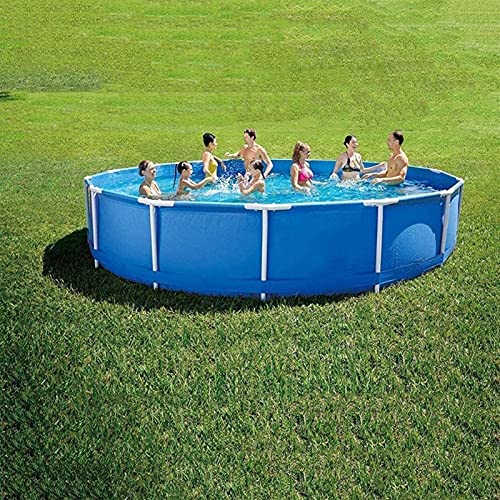 Yuansr 10ft x 30in Prism Frame Above Ground Swimming Pool Set Above Ground Pool Pond Family Swimming Pool Metal Frame,Pool Set with Filter Pump (Color : Blue)