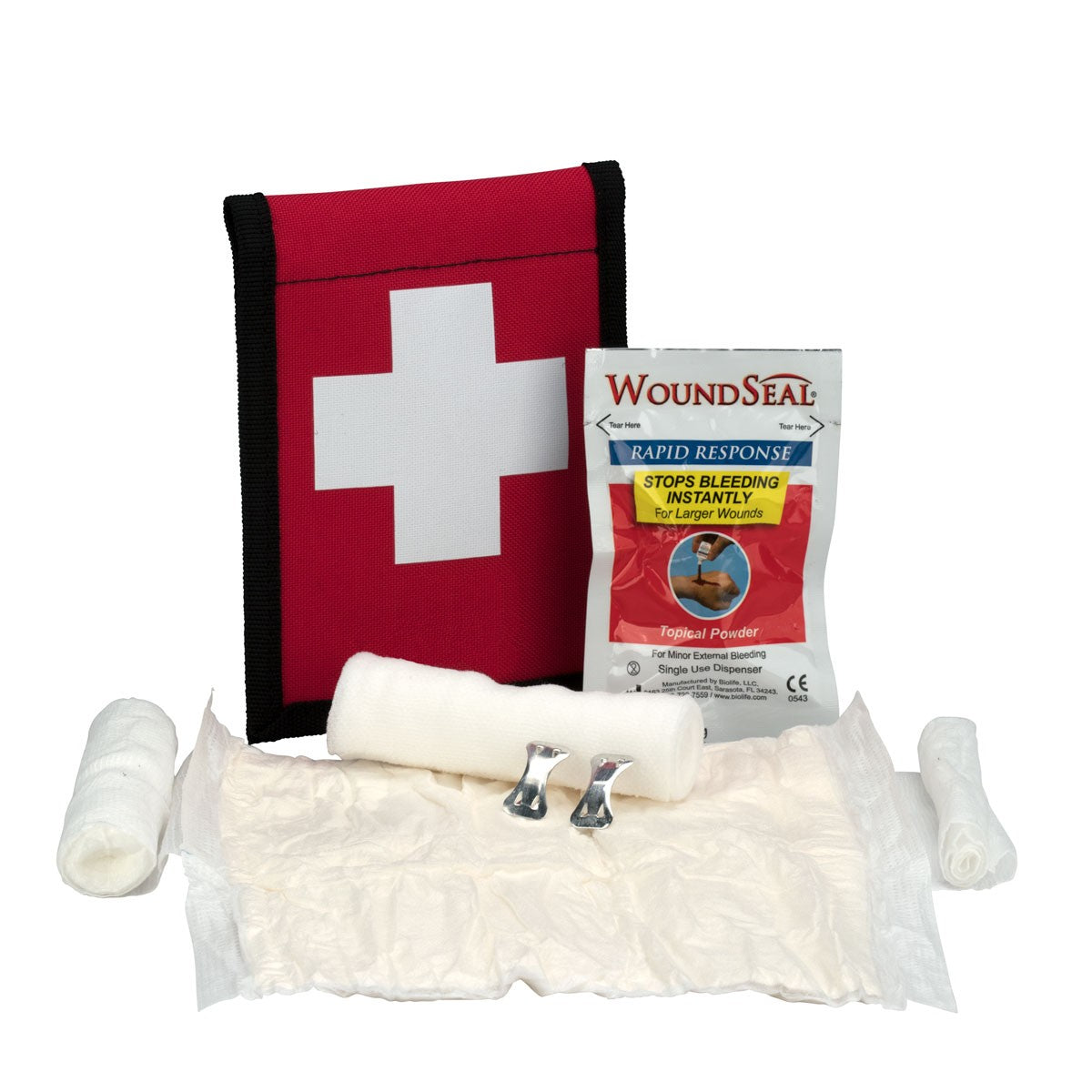 First Aid Only Climber's Blood Stopper First Aid With Wound Seal Kit, Fabric Pouch (6 per order)