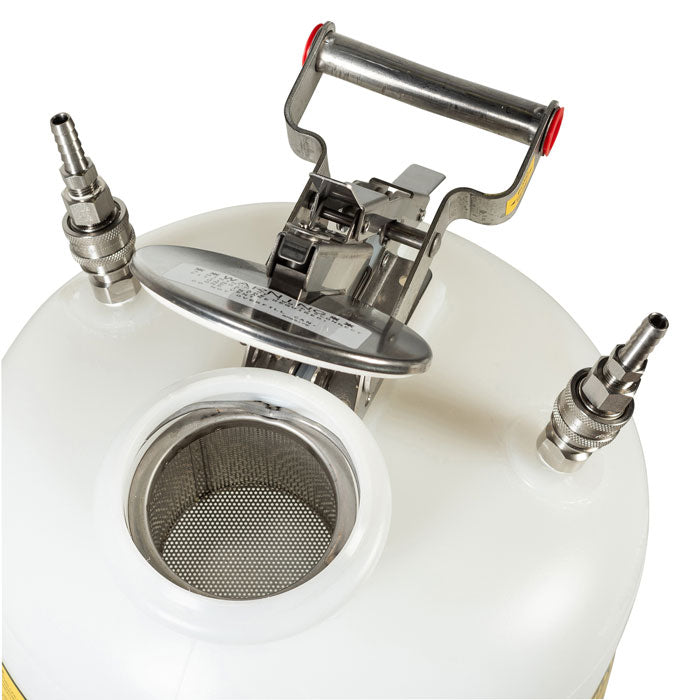 Justrite Quick-Disconnect Disposal Safety Can, Stainless Steel Fittings For 3/8