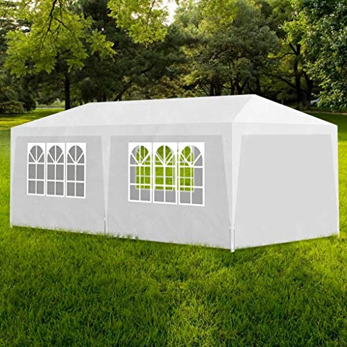 FAMIROSA Party Tent Garden Outdoor Gazebo Canopy Pop Up Sun Steel Frame Shade Heavy Duty Patio Party Wedding Tent BBQ Camping Shelter Waterproof Pavilion Cater Events 10