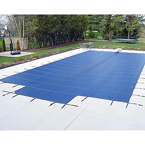 YARD GUARD Deck Lock Mesh 18' x 36' + 8' End Steps Swimming Pool Safety Cover