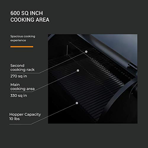 Z GRILLS ZPG-6002E 2021 New Model Wood Pellet Grill & Smoker, 8 in 1 BBQ Grill Auto Temperature Control, Stainless & Silver