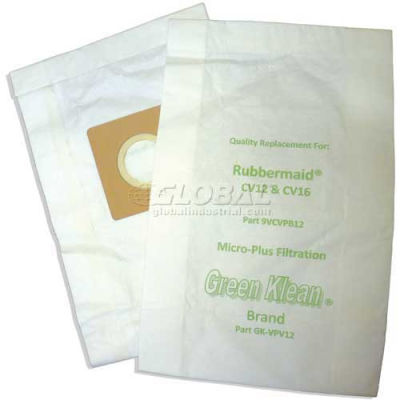 Rubbermaid - CV12 & CV16 Upright Replacement Vacuum Bags - GK-VPV12