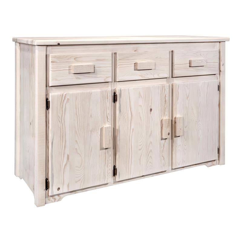 Montana Woodworks Homestead Transitional Solid Wood Sideboard in Natural