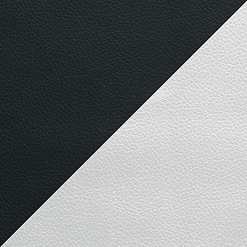 Lexicon Arques Two Tone Faux Leather 2-Piece Living Room Sofa Set, Black and White