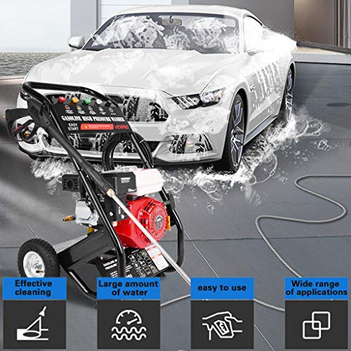 3000 PSI Gas Pressure Washer, 3.13 GPM 7HP 215cc 4-Stroke Heavy Duty Power Washer, 8m 5/16