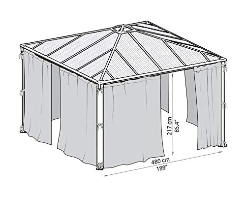 Palram HG1064 Palermo Gazebo Netting, Gray