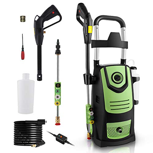 Suyncll 3800 PSI 2.8GPM Electric Pressure Washer Electric Power Washer with Soap Bottle (Green)