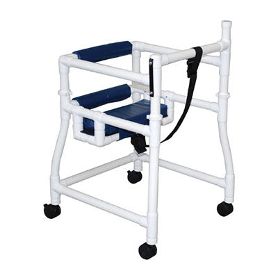 MJM PVC Walker with Hard Seat and Padded Backrest