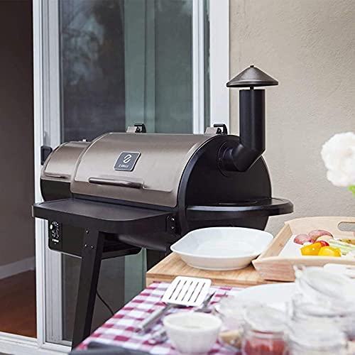 Z Grills ZPG-700D Wood Pellet Grill Smoker with 2021 Newest Digital Auto Temperature Controls,697 sq in Cooking Area 8- in-1BBQ Grill (Brown with Cabinet)