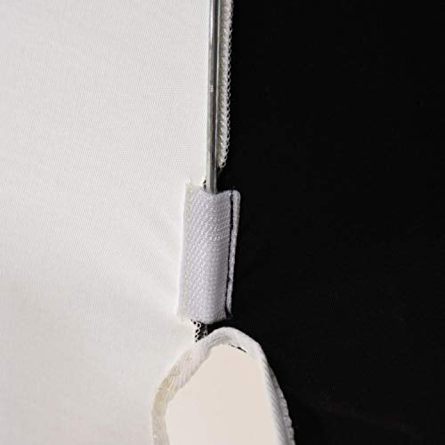 8.5 ft. Patio Umbrella in Pacifica Black and Natural Fabric