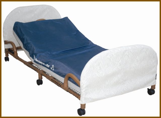 MJM Wood Tone Low PVC Frame Bed