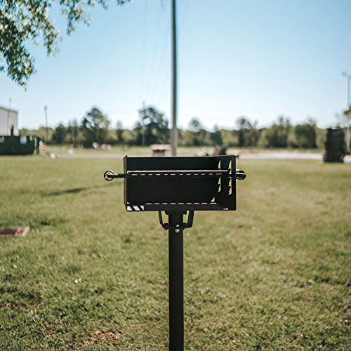 TITAN GREAT OUTDOORS Park-Style Charcoal Grill for Camping and Cookouts, BBQ