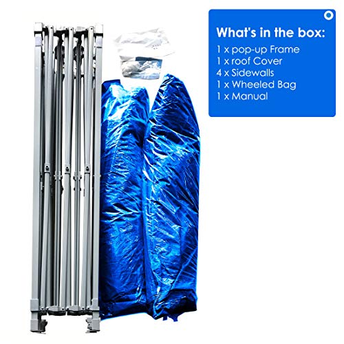 Quictent Privacy 10x15 Feet EZ Pop up Canopy Tent Instant Shelter Outdoor Gazebo with 4 Removable Sides Waterproof-(Royal Blue)