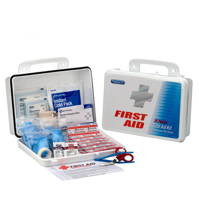 First Aid Only 25 Person Office First Aid Kit, 131 Pieces, Plastic Case (Case of 7)