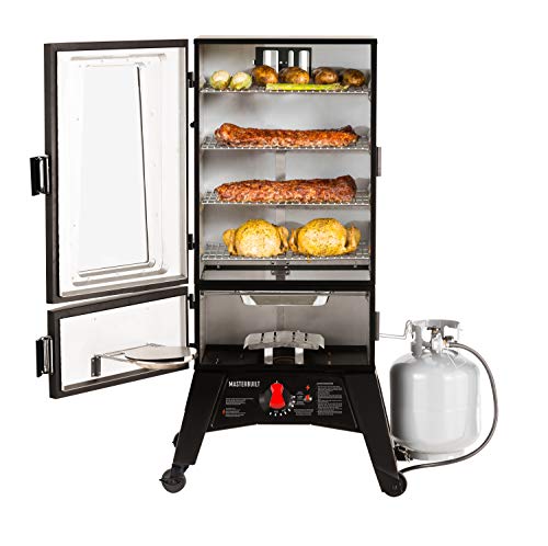 Masterbuilt MB20051316 Propane Smoker with Thermostat Control, 40 inch, Black