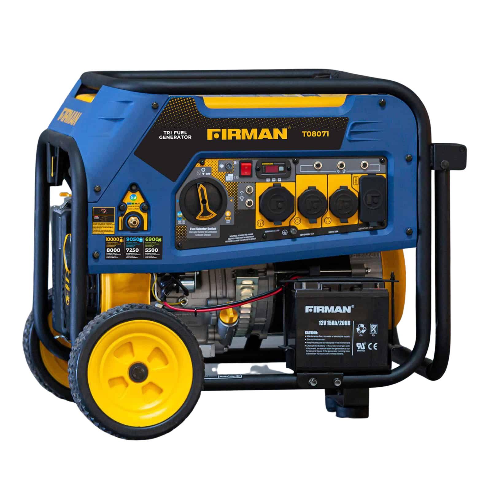 Firman T08071 8000W/10000W Electric Start Tri-Fuel Gas Propane Natural Gas Generator New