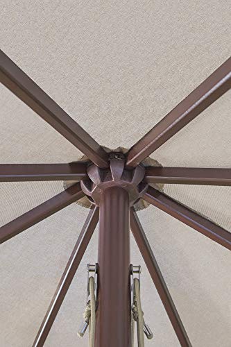 Agio Outdoor Commercial Quality Market Patio Umbrella w/ 11' 3-Tier Sunbrella Canopy