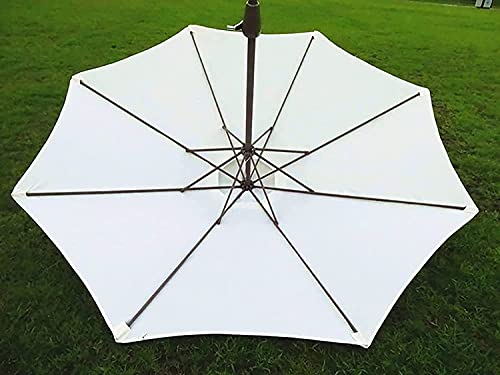 Patio Umbrella Garden Patio Parasol Round Patio Outdoor Table Umbrella, for Family Beach Barbecue Bar,Green GCSQF210525(Color:White;Size:2.5X2.7M)