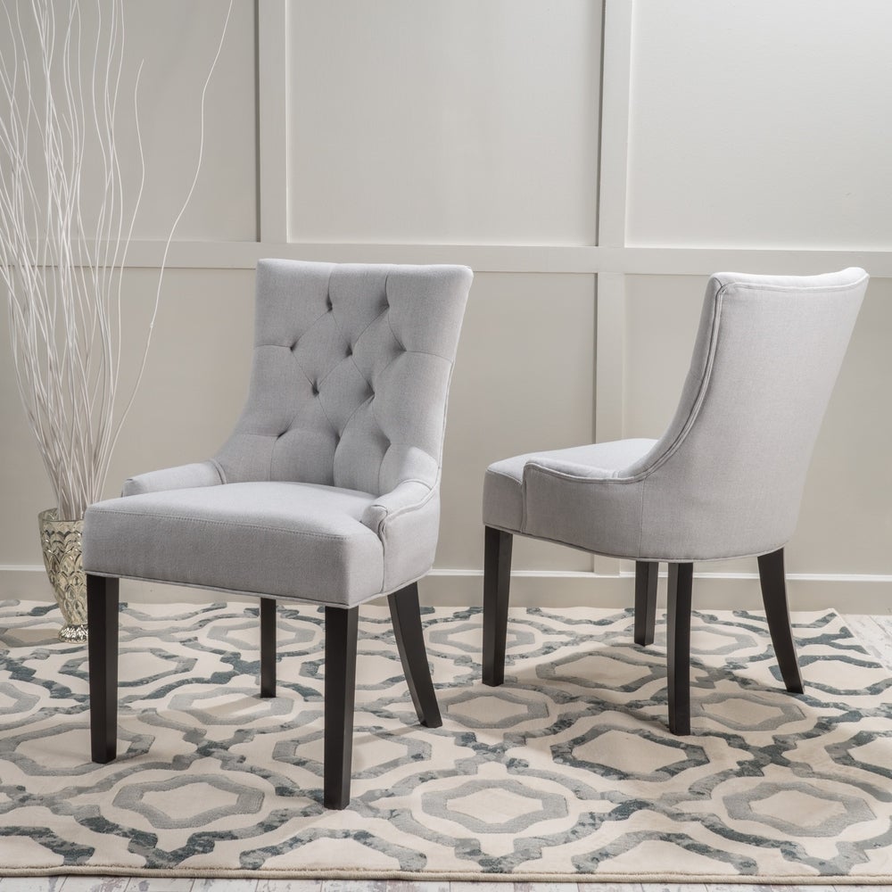 Hayden Tufted Fabric Dining/ Accent Chair (Set of 2) by Christopher Knight Home
