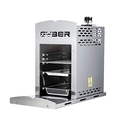 Anvil-Pro Gas Infrared Grill (Propane) Single, Vertical Cooking and Outdoor Grilling | BBQ Chicken, Steak, Fish, Vegetables | Fast, Efficient Heating Element | Stainless Steel