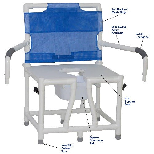 ConvaQuip Model 124-C10-DDA Bariatric Bedside Commode