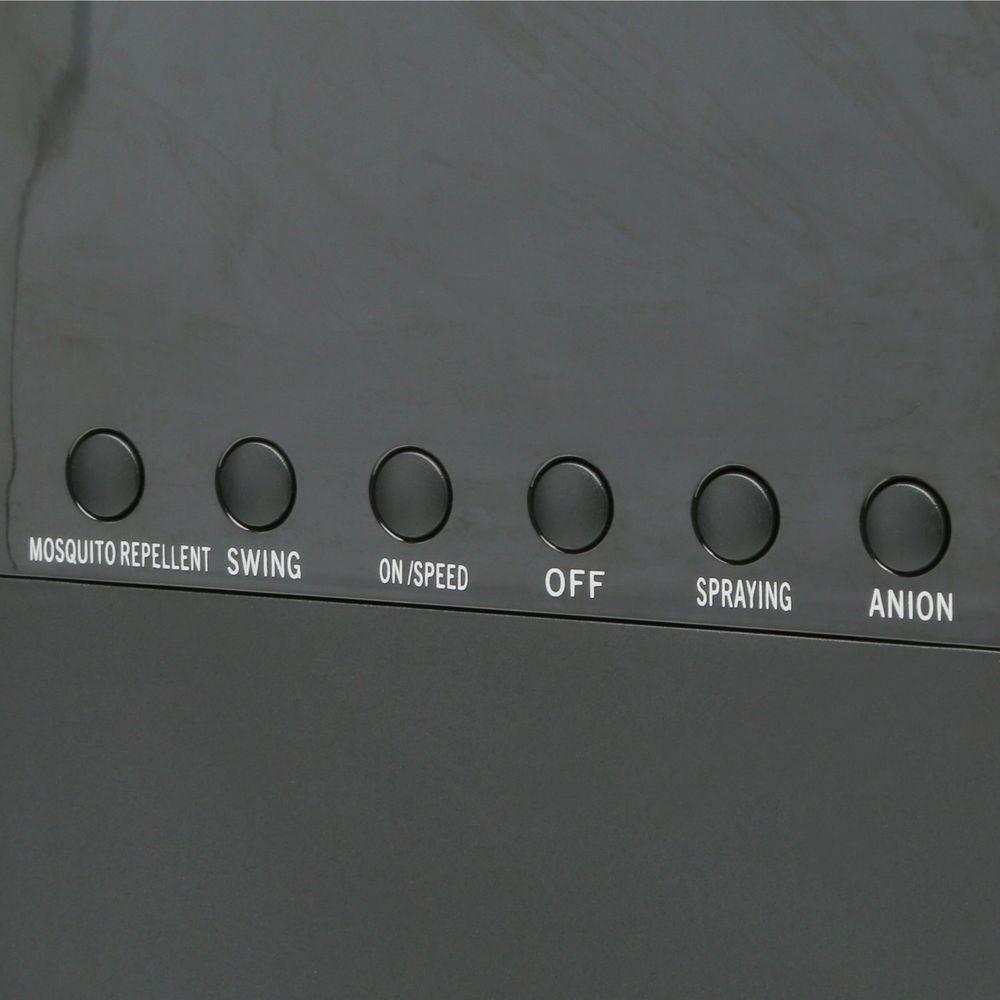 CoolZone CZ500 280 CFM Ultrasonic Oscillating Dry Misting Fan with Bluetooth Technology Black New