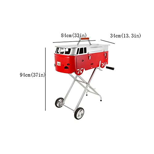 QIAOLI Charcoal Barbecue Grill Folding Household Barbecue Grill Outdoor for Household Courtyard Garden Villa Party Barbecue Stove