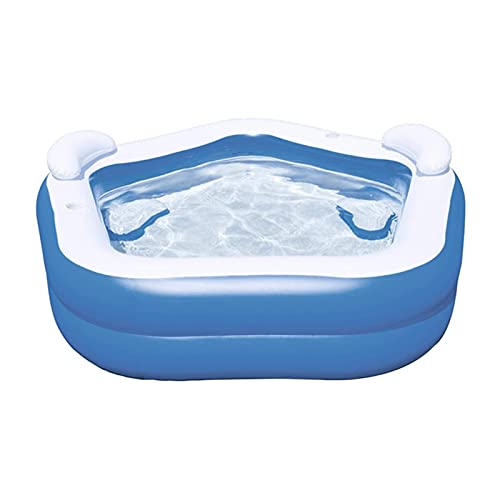 ELXSZJ XTZJ Outdoor Inflatable Ring Above Ground 2 Person Deluxe Comfort Swimming Pool with Backrests