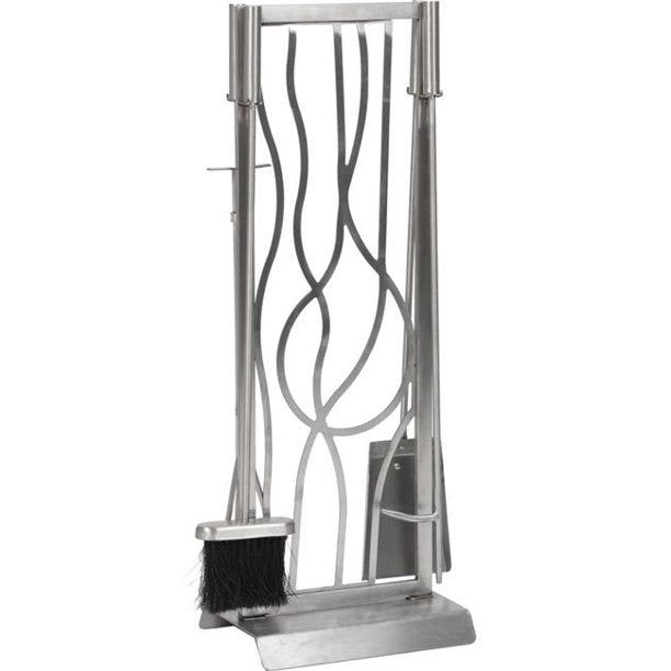 Dagan 5-Piece Stainless Steel Modern Abstract Design Fireplace Tool Set