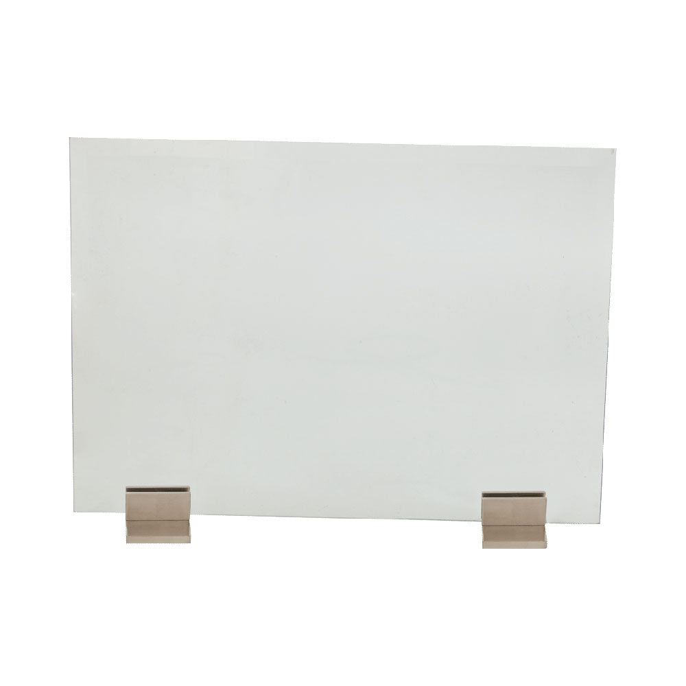 Dagan Pair of Glass Screen Bases with Satin Nickel Finish