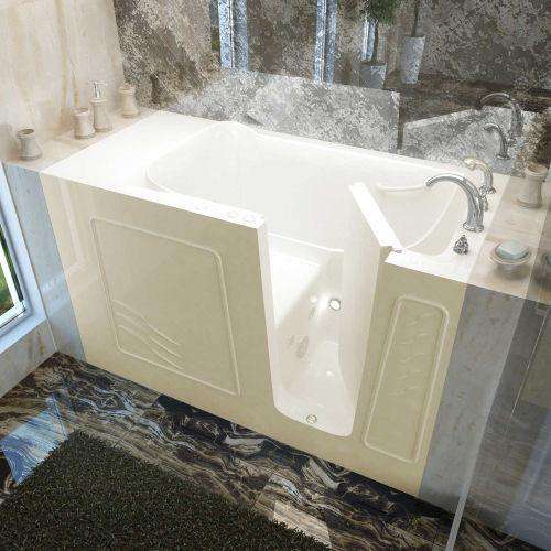 MediTub 3060WIRBH 30 x 60 Right Drain Whirlpool Walk-In Bathtub Biscuit New