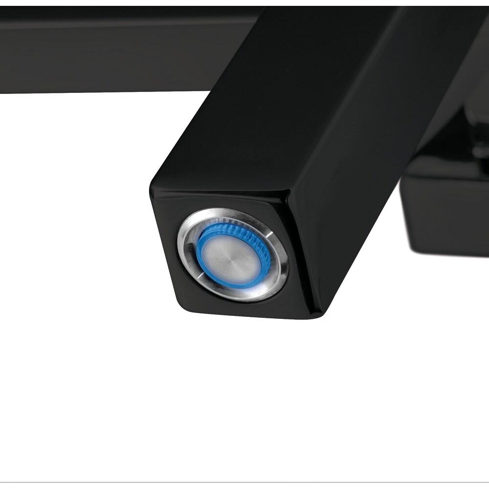 WarmlyYours TW-SR08KS-HP Sierra Dual Connection 8 Bar Towel Warmer in Matte Black New