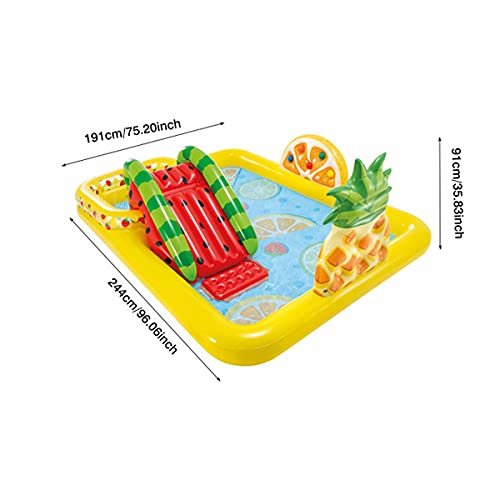 XIAOKEKE Inflatable Pool Slide for Above Ground Pool Portable Inflatable Water Slide Splash Backyard Kids Play Outdoor Pool for Party, Water Park Inflatable Pool