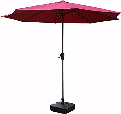 GCSQF Patio Umbrella Patio Canopy Outdoor Market Patio Umbrella Outdoor Parasol Outdoor Sun Umbrella with Water Injection Beach Swimming Pool GCSQF210526(Color:Red;Size:2.7M)