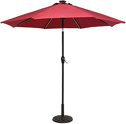 Patio Umbrella Garden Patio Parasol Patio Umbrella Round Umbrella Waterproof Folding Sunshade Top Garden Beach Umbrellas Outdoor GCSQF210525(Color:Red,Size:A)