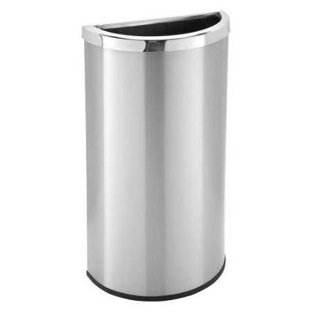 Commercial Zone Precision Series Stainless Steel Half Moon Commercial Trash Can