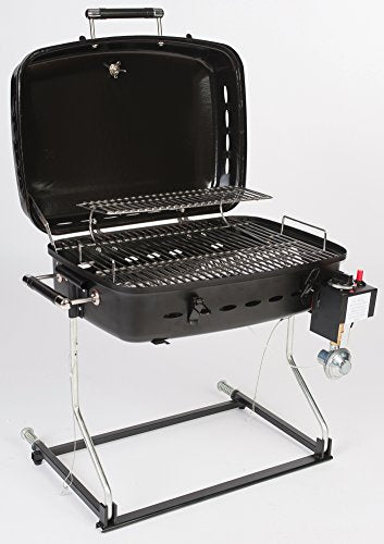 Faulkner 51322 Black Barbecue Grille with Disposable Bottle Adapter
