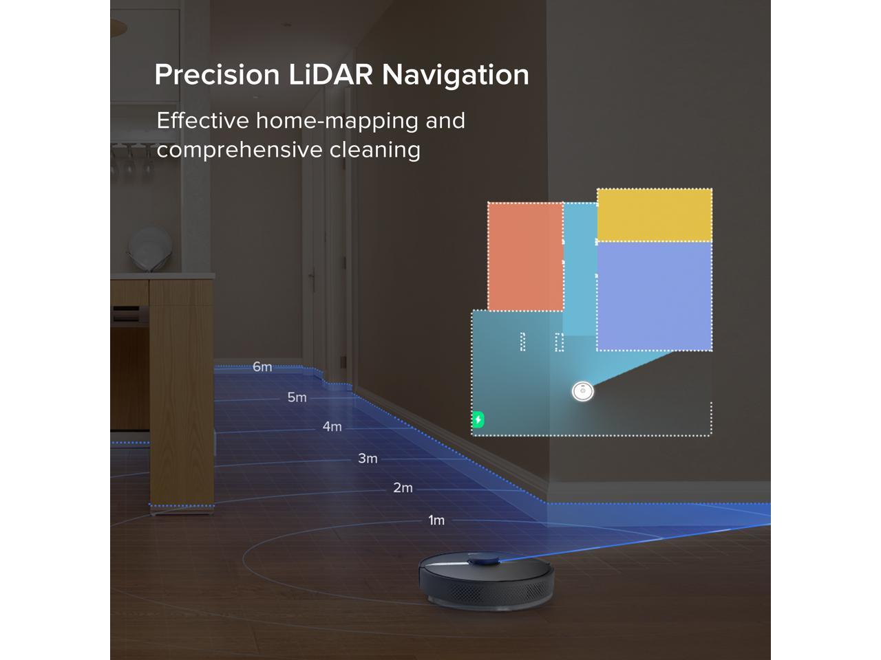 Roborock S6 Pure Multi-Level Mapping Robot Vacuum with Lidar Navigation and Wifi Black New