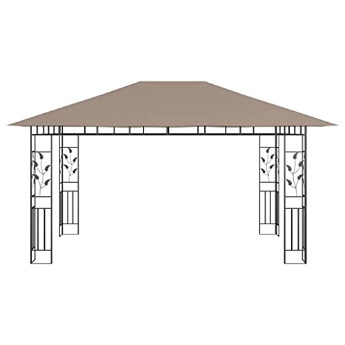 vidaXL Gazebo with Mosquito Net 19.7'x9.8'x9' Anthracite