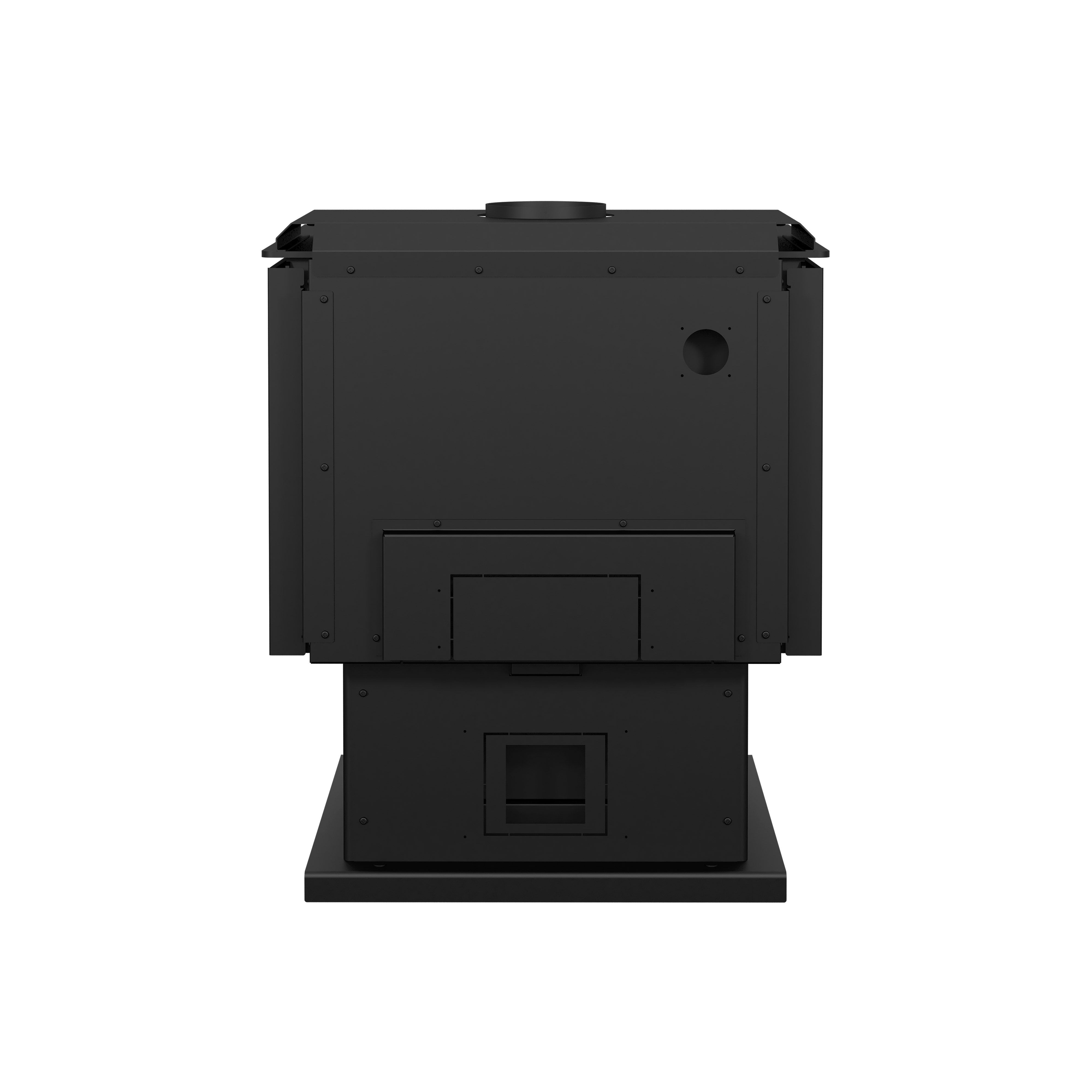 Drolet Escape 2100 2,700 Sq. Ft. Wood Stove Brushed Nickel Trim On Pedestal New