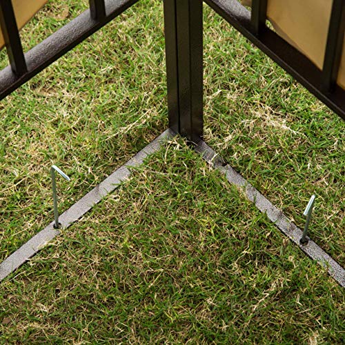 Sunnyglade Garden Gazebo 10' x 10' Patio Backyard Double Roof Vented Gazebo Canopy