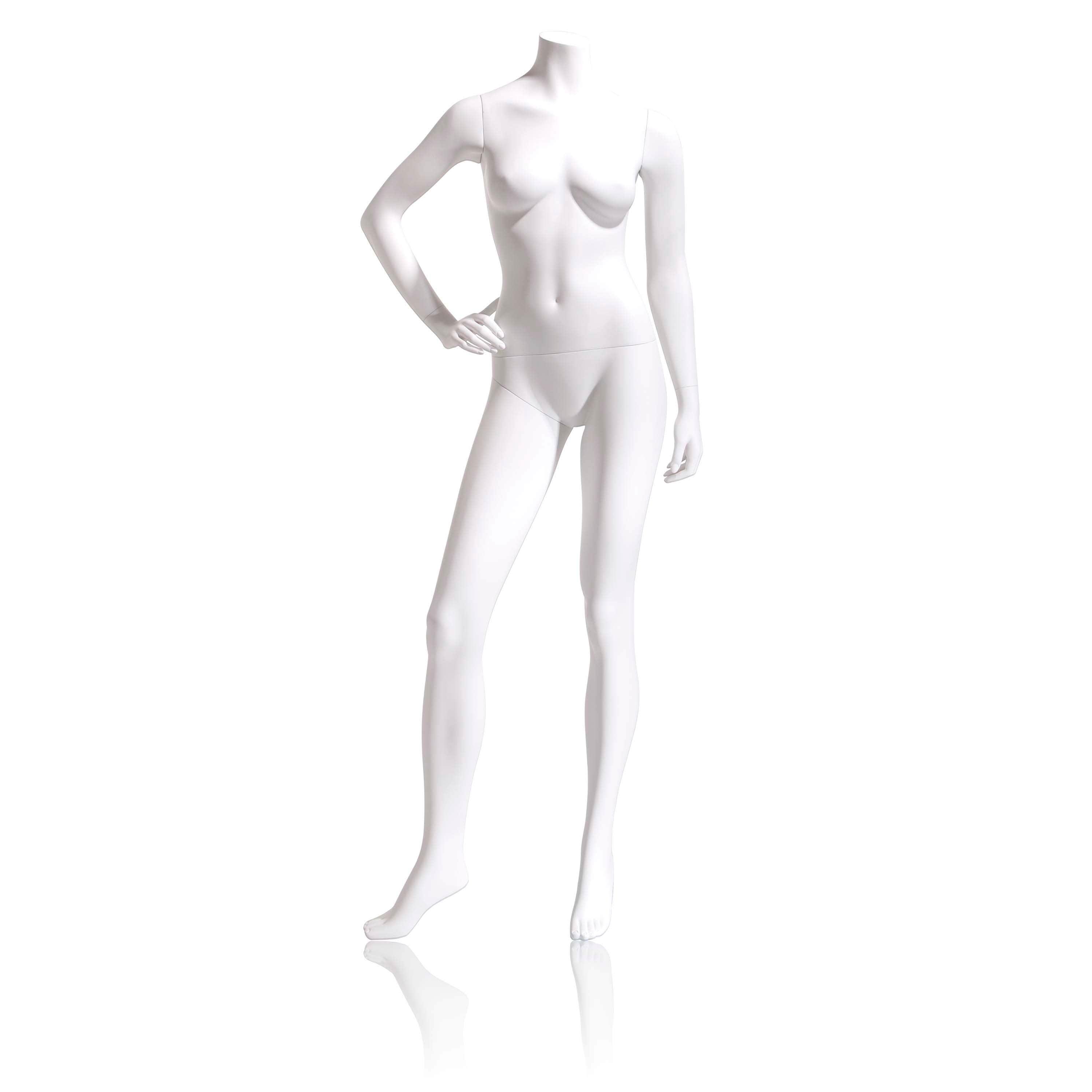Econoco Female Mannequin - Headless, Right Hand on Hip, Right Leg to Side