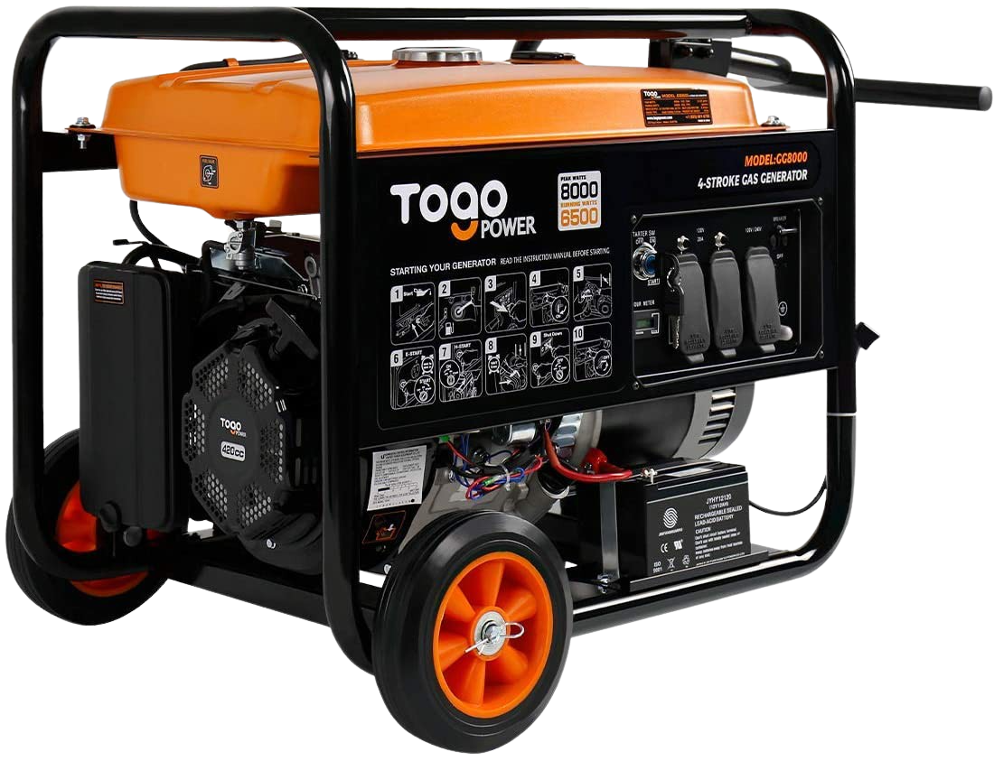 Togo Power GG8000 6500W/8000W Electric Start 420cc Portable Gas Generator New
