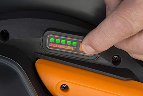 WORX WG743 40V PowerShare 4.0Ah 17 Inch Lawn Mower w/Mulching & Intellicut (2x20V Batteries),Black and Orange