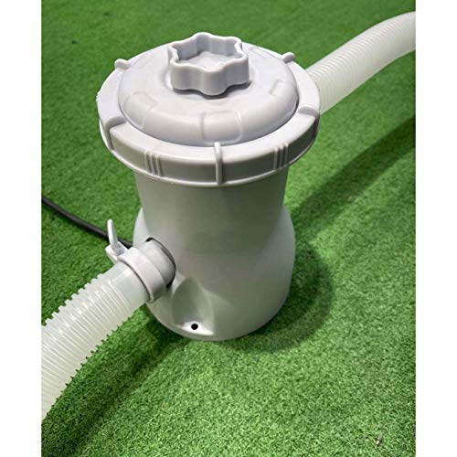 JLeisure Above Ground Rectangular Steel Frame Swimming Pool, 8.5 x 6 Ft Bundle w Clean Plus 300 GPH Above Ground Pool Filter Cartridge Pump