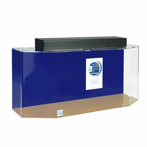 Clear For Life Flat Back Hexagon UniQuarium 3-in-1 Fresh or Saltwater Acrylic Aquarium