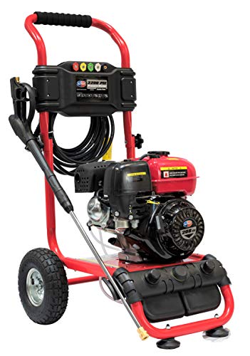 All Power America APW5119 3200 PSI 2.6 GPM Gas Pressure Washer, 30 ft High Hose, Black/Red