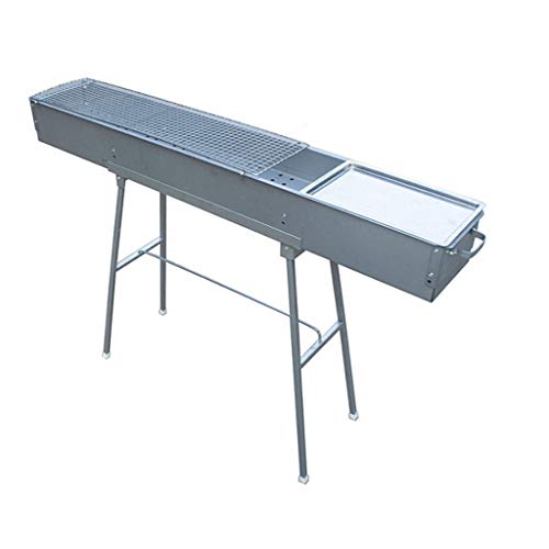 TBUDAR Barbecue Grill Zinc Iron Alloy Outdoor Grill Commercial Large Charcoal Grill Outdoor Thickened Barbecue Shelf Portable BBQ Grill